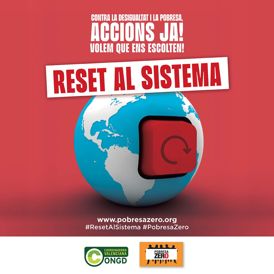 Campaña Pobresa Zero: #ResetAlSistema  contra la desigualdad y la pobreza