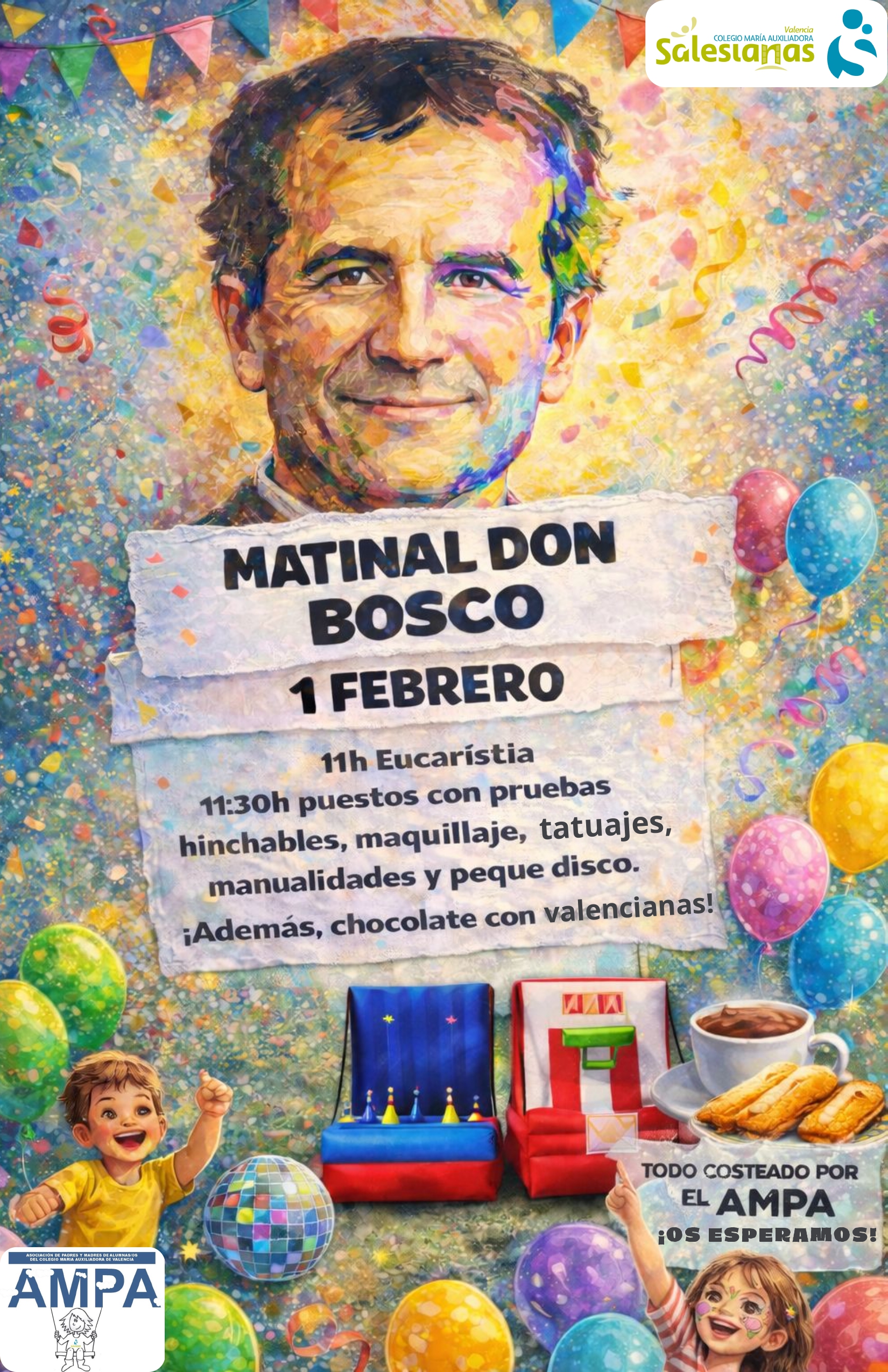 EVENTOS SOLIDARIOS PARA CELEBRAR FIESTA DON BOSCO EN COLEGIO SALESIANAS VALENCIA